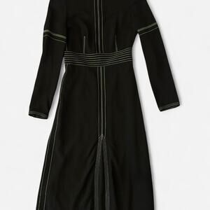 Burberry Black & Neon Green Dress Size 4